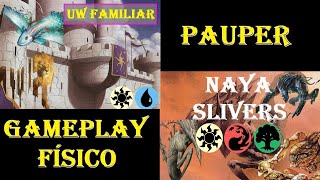 UW Familiars VS Naya Fractius PAUPER  Gameplay Físico magicthegathering mtg mtgpauper [upl. by Alleb]