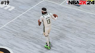 ¡PARTIDO CLAVE NECESITO ANOTAR 63 PUNTOS PARA BATIR EL RÉCORD  MI CARRERA 19  NBA2K24 [upl. by Anewor]