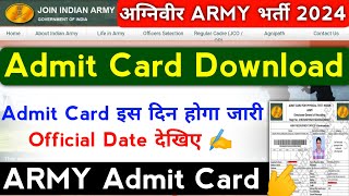 Agniveer Army Admit Card 2024 Download  Army Admit Card Download Kaise Kare 2024  Admit Card [upl. by Tiphani970]