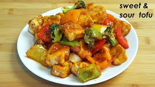 Sweet and sour Tofu recipe  Chilly Tofu recipe  Tofu With Stir Fry vegetable  Tofu recipe [upl. by Nirred]