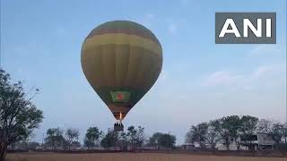 Hot air balloon safari service started in AgrasourceAni TajMahotsavAgra [upl. by Fleischer]