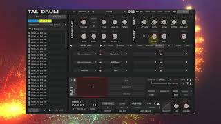 TAL DRUM  Record Sample FX Mod Matrix [upl. by Zitella907]