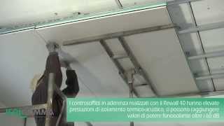 Isolamento acustico REWALL 40 controsoffitto in aderenza [upl. by Steere]