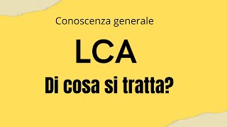 LCA  Di cosa si tratta [upl. by Suivatra]