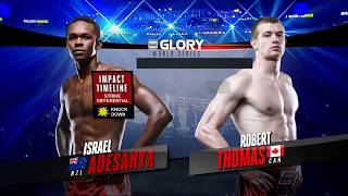 GLORY 34 Denver Israel Adesanya vs Robert Thomas Tournament SemiFinals [upl. by Edgerton978]