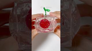 체리 아이스 큐브 말랑이 만들기🍒Cherry🧊Ice Cube Squishy DIY with Nano Tape 실리콘테이프 [upl. by Ika]