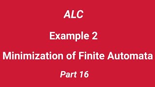 Minimization of Finite Automata in tamil part 16 [upl. by Sivrat59]