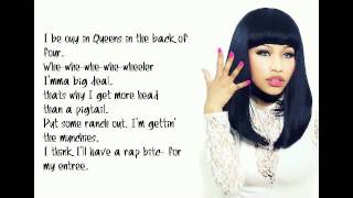 Nicki Minaj  Itty Bitty Piggy Lyrics Video [upl. by Ofloda]