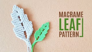 LEAF Pattern for Macrame Projects  Brooch Earrings or Decorative Fiber Art Composition [upl. by Shank]