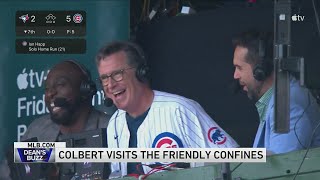 Stephen Colbert goes to Wrigley Field Wieners Circle ahead of DNC in Chicago [upl. by Haisi437]