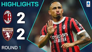 MILANTORINO 22  HIGHLIGHTS  Rossoneri come back from behind to avoid defeat  Serie A 202425 [upl. by Intyre]