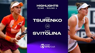 Lesia Tsurenko vs Elina Svitolina  2023 Rome Round 1  WTA Match Highlights [upl. by Enileuqkcaj]