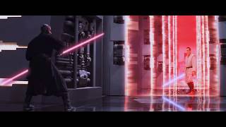 DARTH MAUL  FULL LIGHTSABER FIGHT in HD  Star Wars  The Phantom Menace [upl. by Dirk518]