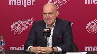 Derek Lalonde seasonending press conference Red Wings 202324 review looking ahead [upl. by Larimer]