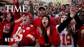 Football Fans React to the Chiefs Super Bowl LVIII Win Against the 49ers [upl. by Cirilla]