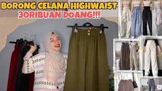 SHOPEE HAUL CELANA HIGHWAIST 30RIBUAN  BEST SELLER BANGETTT [upl. by Addam226]