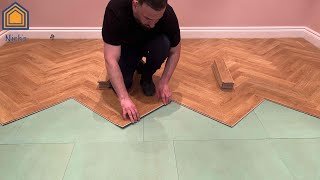 From Start to Finish Laying Herringbone Laminate Flooring [upl. by Carmel]