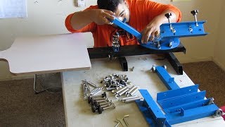 how to assemble 170 4 color screen printing press [upl. by Mullac]