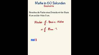 Fläche Dreieck berechnen leicht gemacht Mathe lernen mit Mathetipps 🧮 [upl. by Nannaihr]