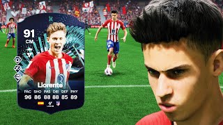 91 LA LIGA TOTS EVOLUTION MARCOS LLORENTE PLAYER REVIEW  EA FC 24 ULTIMATE TEAM [upl. by Aleacin]