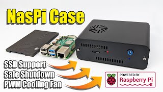 Awesome New Pi4 Case SSD PWM Cooling Fan Safe Shutdown NASPi Case [upl. by Towland271]