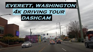 Everett Washington  4k Driving Tour  Dashcam [upl. by Niroht]