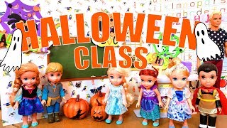 HALLOWEEN CLASS  Elsa and Anna and Kristoff Toddlers decorate their classroom with friends [upl. by Eyde527]