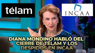 Diana Mondino sobre el cierre de Télam y despidos en INCAA quotSe convirtieron en agujeros de dineroquot [upl. by Eniawtna854]