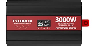 199 TYCORUN 3000w 12V Power Inverter [upl. by Rahal]