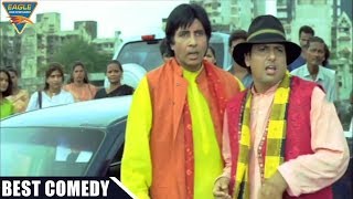 Comedy Scene  Govindas Car Accident Funny Comedy Scene  Hindi Comedy Movies [upl. by Rekyr]