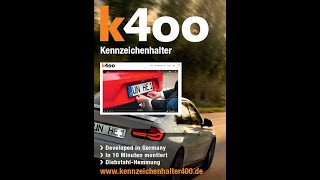 Kennzeichenhalter Kennzeichernträger 400x110mm Nummernschilder [upl. by Eelreveb]