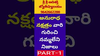 Anuradha Nakshatra Characteristics In Telugu LakshanaluVruschika Rasi Phalalu 2024 TeluguScorpio [upl. by Eatnuahc790]