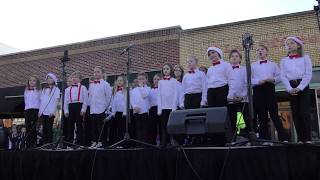 Pittsboro Elementary School Chorus performs quotReindeer on the Roofquot during Christmas Tree Celebration [upl. by Mattox518]