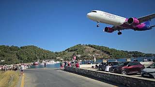 Wizz air W46147 Landing at Skiathos 2024 [upl. by Namrej]