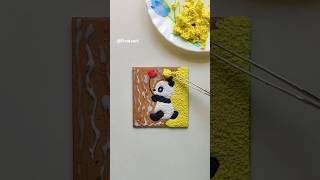 Textured Art On Cardboard 🐼  craft with tissue paper 🫶❣️shorts [upl. by Clippard]