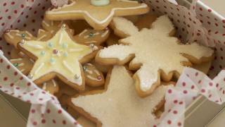 Holiday Decorated Sugar Cookies Recipe  KIN EATS [upl. by Serles167]