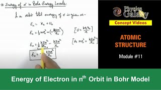 Class 12 Physics  Atomic Structure  11 Energy of Electron in Bohr Model  For JEE amp NEET [upl. by Inva]