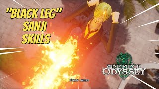 Black Leg Sanji Skills  One Piece Odyssey [upl. by Llerol]