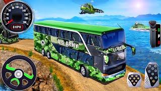 Army Soldier Bus Driving Simulator  Offroad US Transport Duty Driver  Android GamePlay [upl. by Horton]