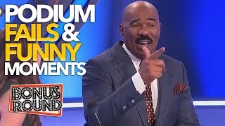 EPIC PODIUM Family Feud Fails amp Funny Moments With Steve Harvey [upl. by Deny895]