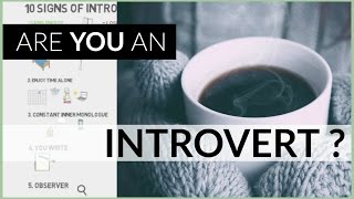 10 Introvert Signs  Personality Type [upl. by Rotkiv774]