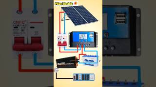 Solar Panels Connection with Solar Charge Controller and Inverter solarsystem ytshorts shorts [upl. by Anali]