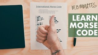 LEARN MORSE CODE from a MEMORY CHAMP in 15 minutes [upl. by Nibla]