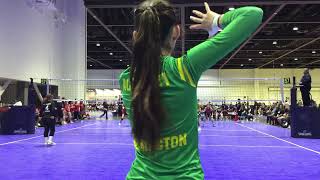 Academy Volleyball Club 14 Gold Denny Volleyball Game [upl. by Blinni299]