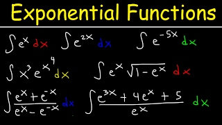 Integrating Exponential Functions By Substitution  Antiderivatives  Calculus [upl. by Nyad]