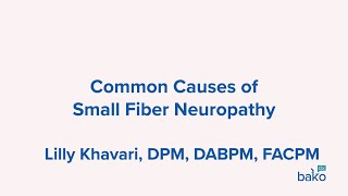 Common Causes of Small Fiber Neuropathy [upl. by Sisto9]