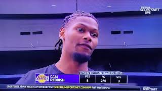 Cam Reddish post interview  Lakers defeat Blazers 10795 [upl. by Netaf]