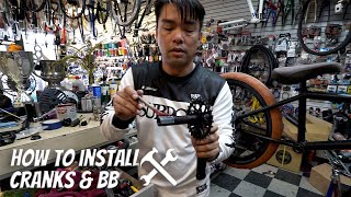 How To Install Cranks amp Bottom Brackets  BMX [upl. by Nilyarg]