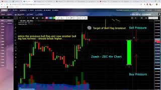 ZEC  Bull Flags  Candlesticks  OHLC  Buy and Sell Pressure [upl. by Ethyl]