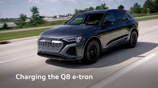 Audi Tech Tutorial Charging the Q8 etron [upl. by Merfe]